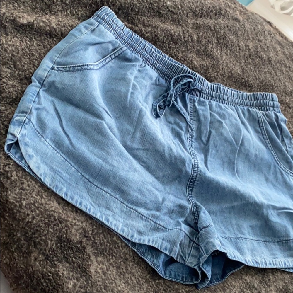High Waist Linen Shorts